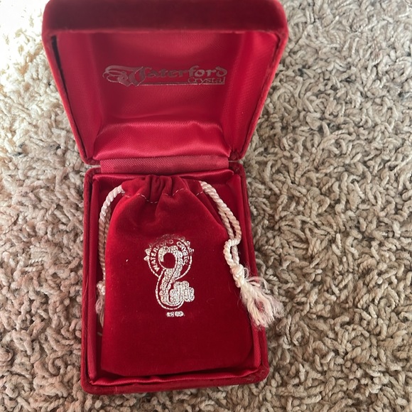 Vintage Waterford Crystal 1988 Christmas Ornament Five 5 Golden Rings - Picture 5 of 5